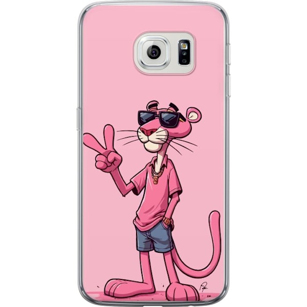 Samsung Galaxy S6 edge Genomskinligt Skal Pink Panter Peace