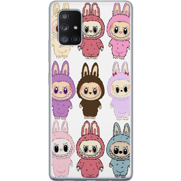 Samsung Galaxy A71 5G Gjennomsiktig deksel Labubu Pink Monster