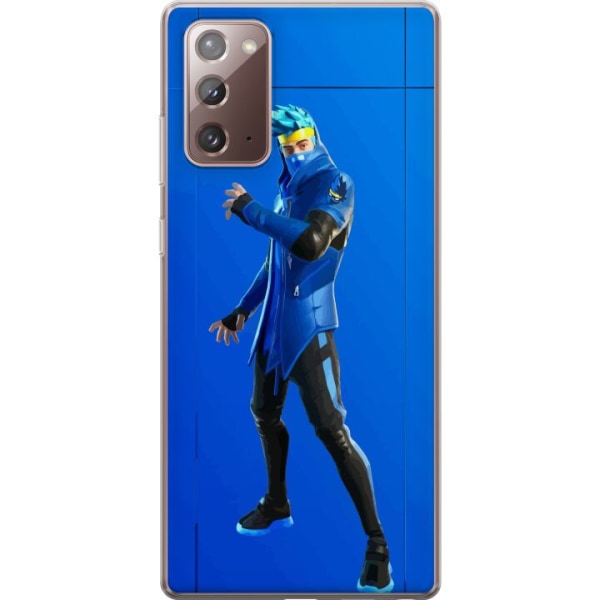 Samsung Galaxy Note20 Läpinäkyvä kuori Fortnite - Ninja Blu