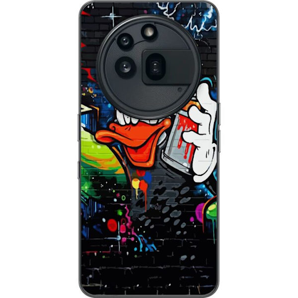 Nothing Phone (3a) Pro Genomskinligt Skal Kalle Anka Graffiti Disney Design Roligt Barn Motiv Färg Grafisk Populär Serie Ikonisk Disneyfigur