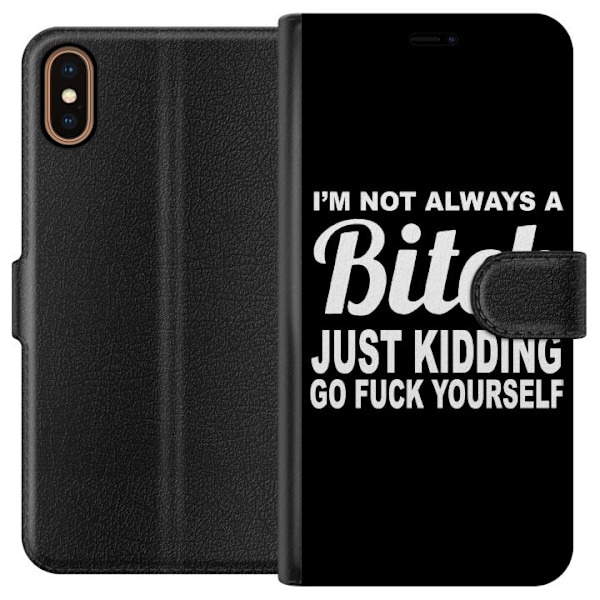 Apple iPhone X Lompakkokotelo En ole aina...