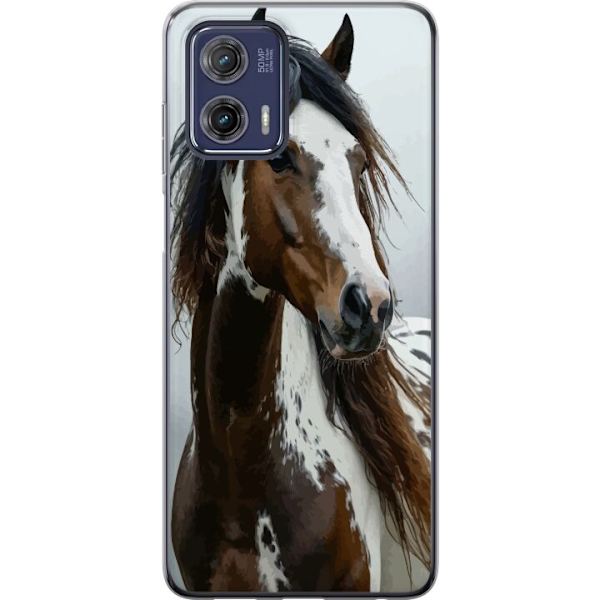 Motorola Moto G73 Läpinäkyvä kuori Hevonen Eläimet Aihe Graafinen Suunnittelu Luonto Vahva Aihe Suosittu Taide Eläinten Teema Ratsastus