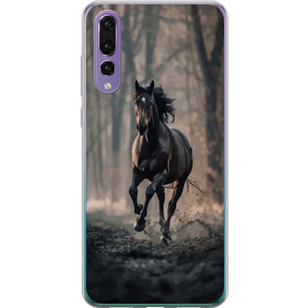 Huawei P20 Pro Läpinäkyvä kuori Juokseva Hevonen