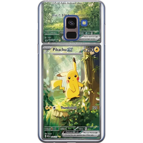 Kompatibelt Mobildeksel til Samsung Galaxy A8 (2018) Pikachu grønn