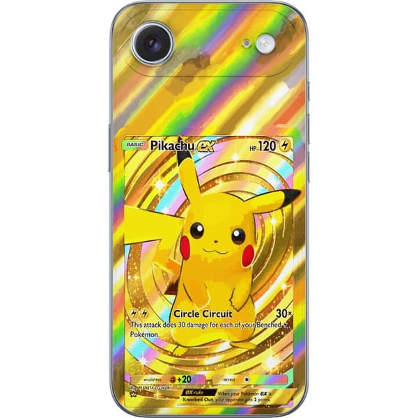 Kompatibelt Mobildeksel til Apple iPhone Air Gullig Pikachu EX samlebilde med regnbueeffekter gull