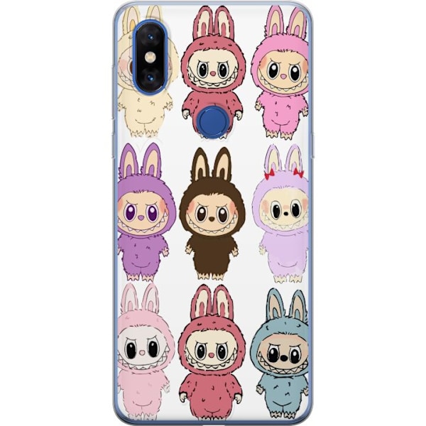 Xiaomi Mi Mix 3 Genomskinligt Skal Labubu Pink Monster – Pop