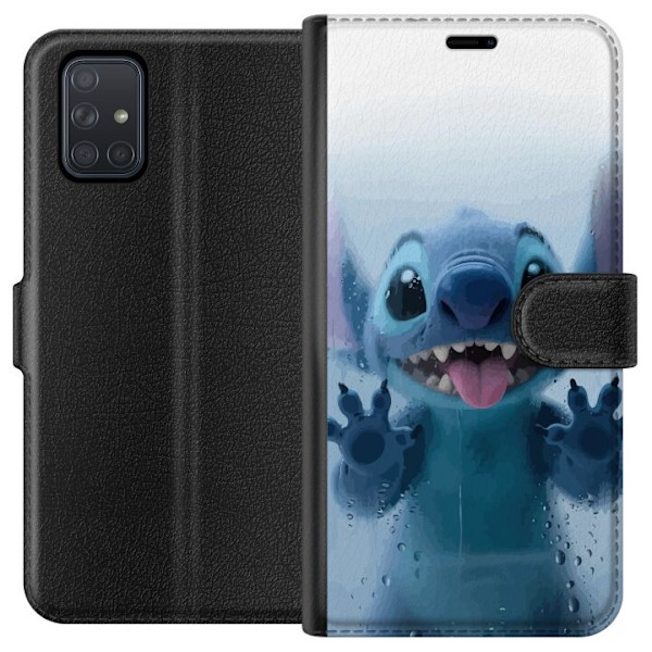 Samsung Galaxy A71 Tegnebogsetui Stitch ved et vindue i sød s