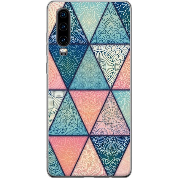 Huawei P30 Cover / Mobilcover - Mandala Trekanter