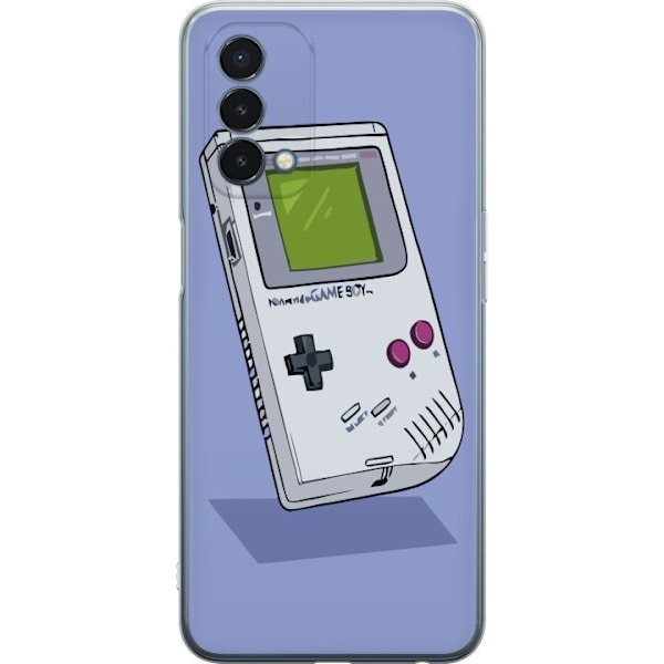 OnePlus Nord N200 5G Gennemsigtig cover Game Boy Lilla