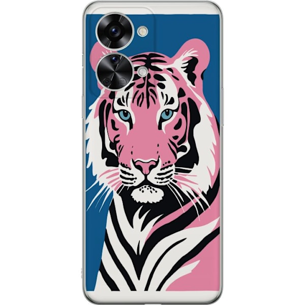 OnePlus Nord 2T Gennemsigtig cover Eftertænksom Tiger