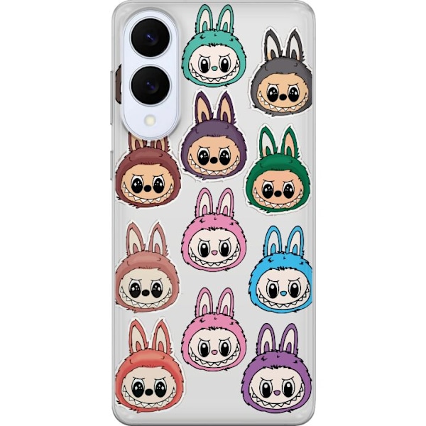 Samsung Galaxy S25 Edge Läpinäkyvä kuori Labubu Macaron Mon