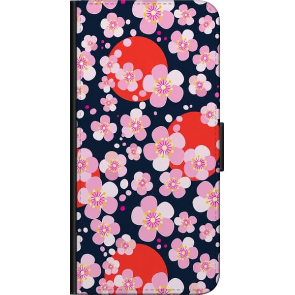 Kompatibelt Lommeboketui til Huawei P smart 2021 Blå sakuragrafikk blå