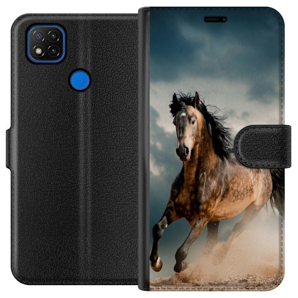 Xiaomi Redmi 9C Lompakkokotelo Hypyvä Hevonen
