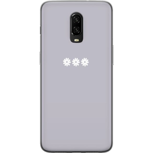 OnePlus 6T Läpinäkyvä kuori Lila Blomminimalismi - tyylikäs kukkakuva lila taustalla
