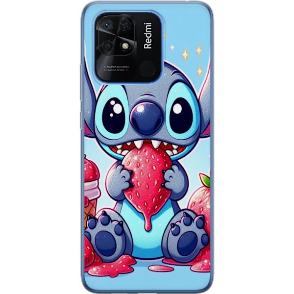 Xiaomi Redmi 10C Gennemsigtig cover Strawberry Stitch