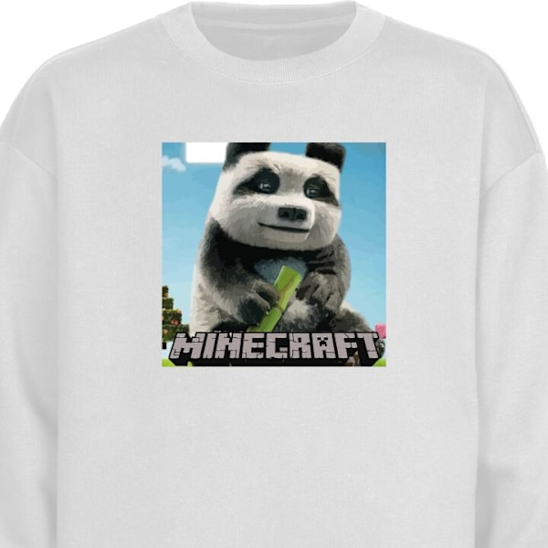 Sweatshirt til Voksne | Klassisk Collegebluse A Minecraft Movi hvid L