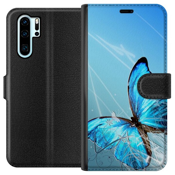 Huawei P30 Pro Tegnebogsetui Sommerfugl