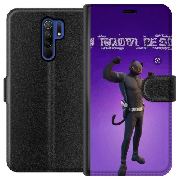 Xiaomi Redmi 9 Tegnebogsetui Fortnite - Meowscles