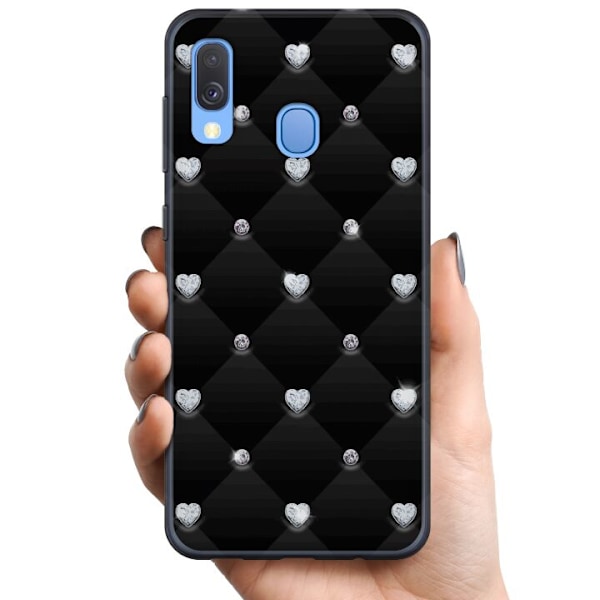 Samsung Galaxy A40 TPU Mobilskal Diamant hjärta