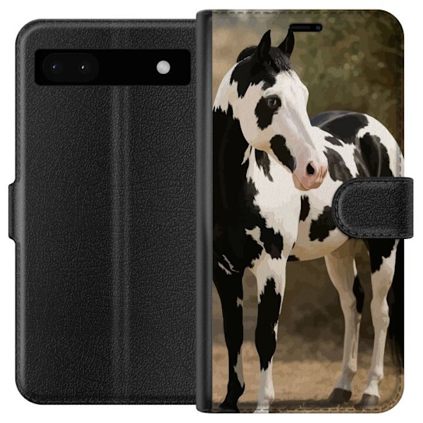 Google Pixel 6a Lompakkokotelo Kaunis Hevonen - elegantti hevonen kuva-aihe