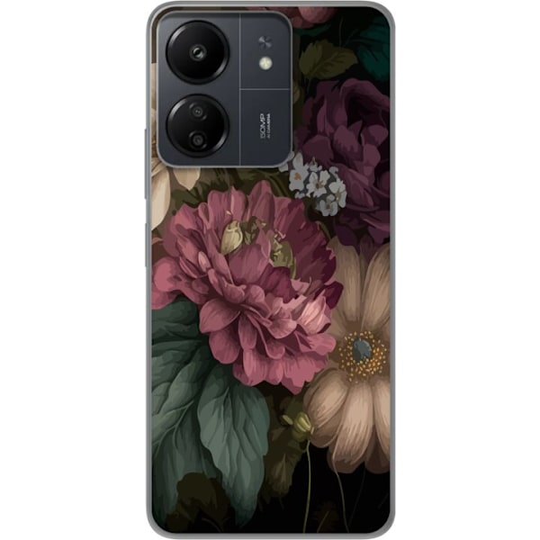 Xiaomi Redmi 13C Genomskinligt Skal Blommor