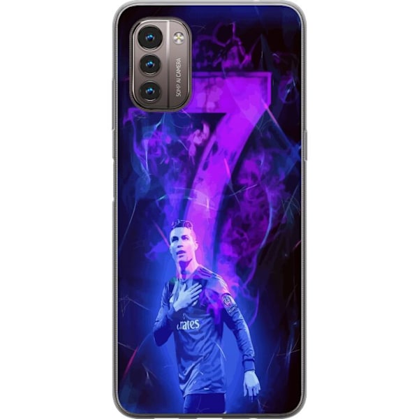 Nokia G21 Gennemsigtig cover Ronaldo 7 - Fodboldlegende i Hand