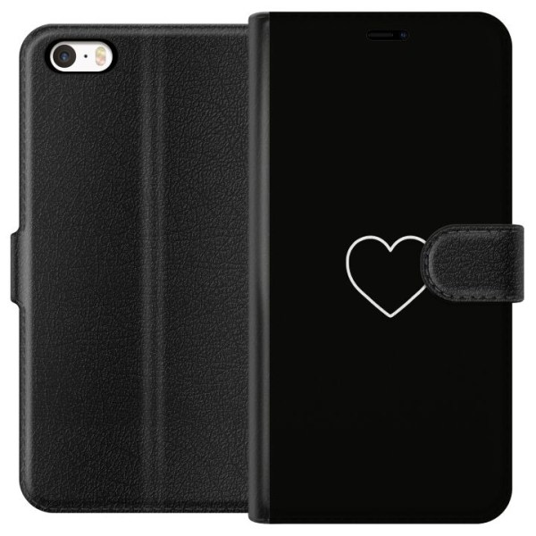 Apple iPhone 5 Plånboksfodral Hjärta
