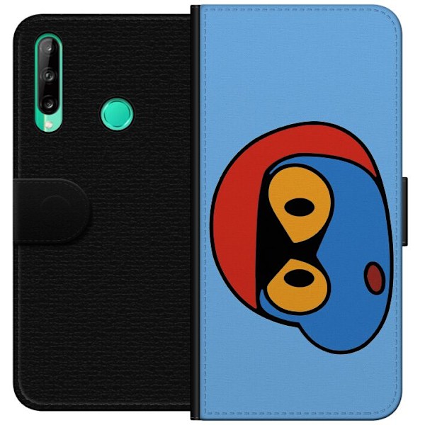 Huawei P40 lite E Lompakkokotelo Bold Bot Head