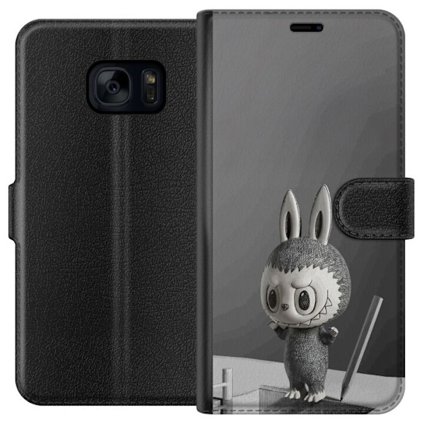 Samsung Galaxy S7 Lompakkokotelo Pop Mart MEGA LABUBU LABUBU Sketch 1000%