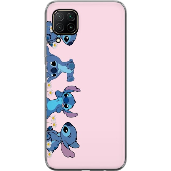 Huawei P40 lite Genomskinligt Skal Stitch Skratt & Bus – Perfekt för Mobilskal eller Poster