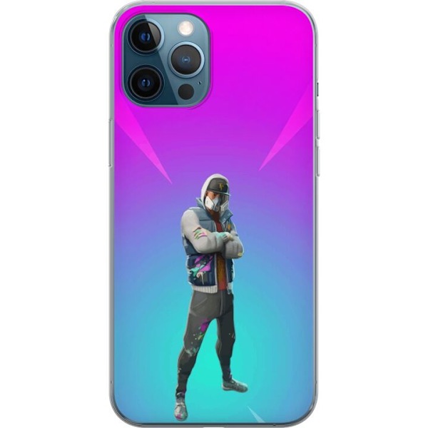 Apple iPhone 12 Pro Gennemsigtig cover sort ridder fortnite