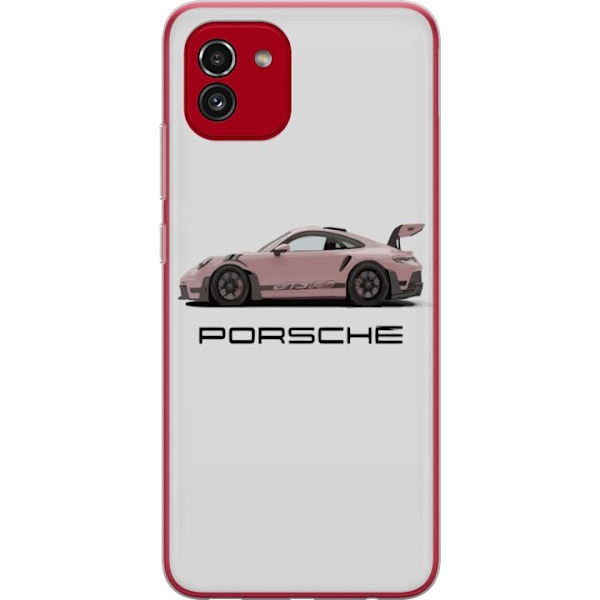 Samsung Galaxy A03 Genomskinligt Skal Porsche 911 Pink