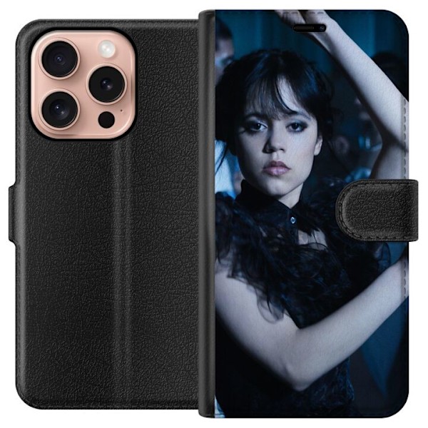 Apple iPhone 16 Pro Lompakkokotelo Wednesday Addams