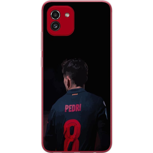 Samsung Galaxy A03 Genomskinligt Skal Pedri FC Barcelona Fotboll Spansk Mittfältare Mål Sportmotiv Fans Barn Ungdom