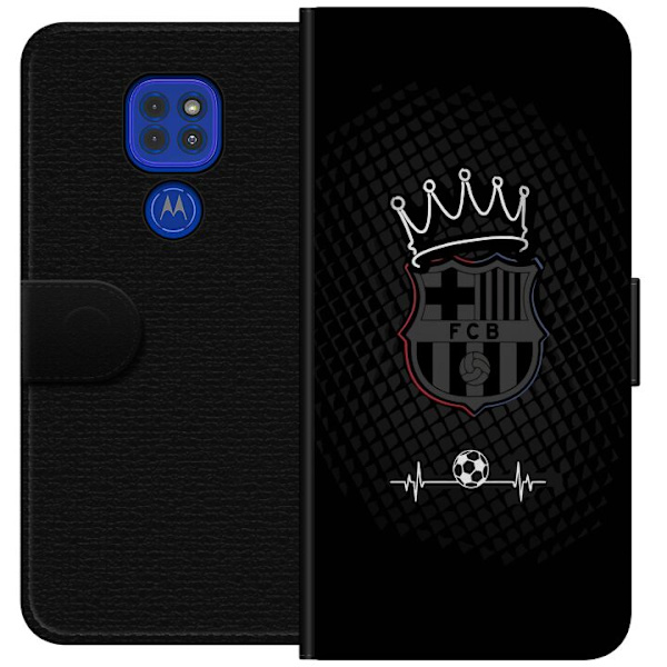 Motorola Moto G9 Play Lompakkokotelo FC Barcelona Emblem Jalkapalloaihe Sininen Punainen Seuramerkki Katalonia La Liga Fanit Suosittu Ikoninen