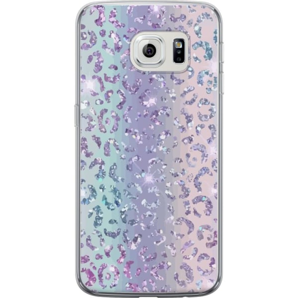 Samsung Galaxy S6 edge Gjennomsiktig deksel Glitter Leopard