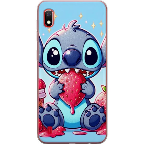 Samsung Galaxy A10 Genomskinligt Skal Strawberry Stitch