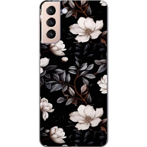 Samsung Galaxy S21 Genomskinligt Skal Blommor Floral