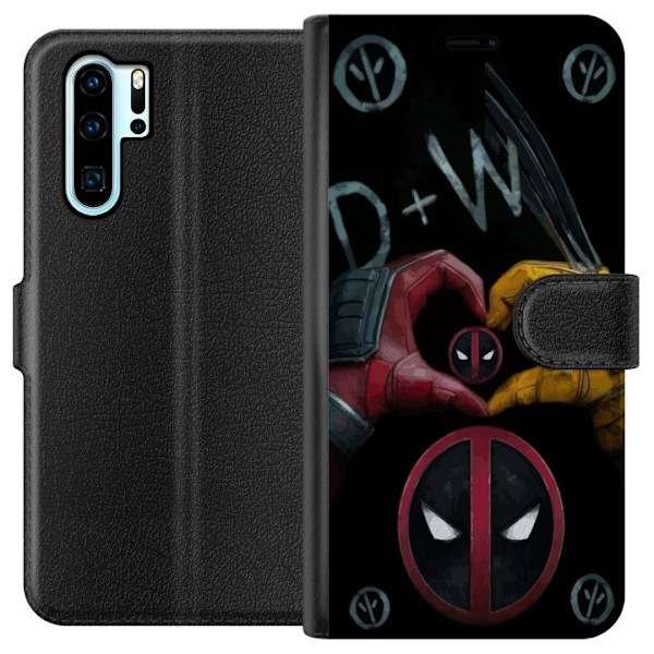 Huawei P30 Pro Tegnebogsetui Deadpool & Wolverine Kærlighed
