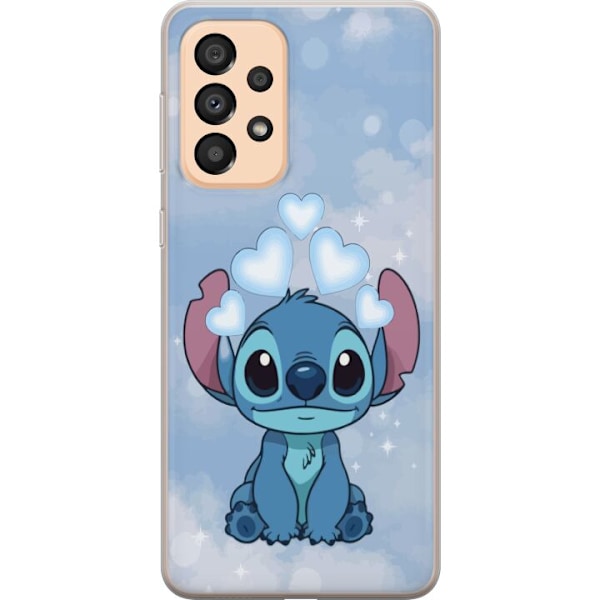 Samsung Galaxy A33 5G Genomskinligt Skal Stitch Hoppande Glädje – Rolig Design för Present