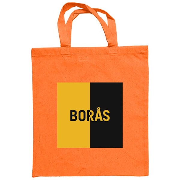 Mulepose | Holdbar Indkøbstaske i Stof Borås – fodbold Orange one size