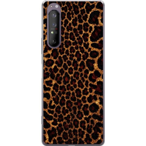 Kompatibelt Mobilskal till Sony Xperia 1 II Wild Leopard brun