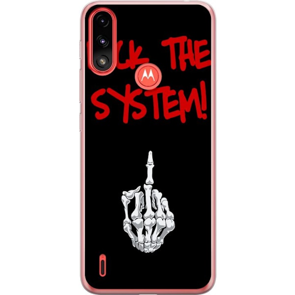 Motorola Moto E7 Power Läpinäkyvä kuori Fuck System