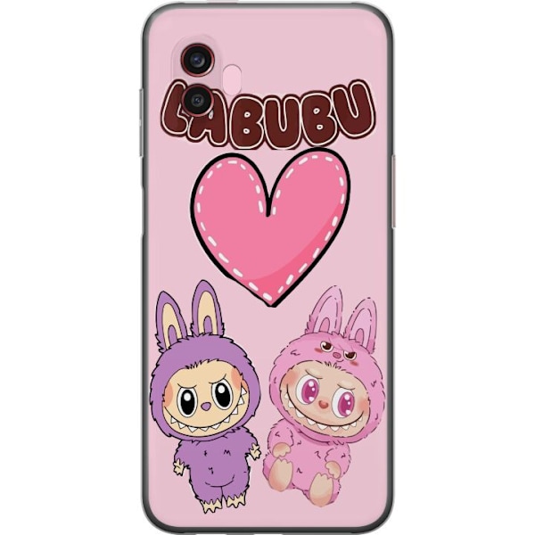 Samsung Galaxy Xcover6 Pro Genomskinligt Skal Labubu Pink Monster