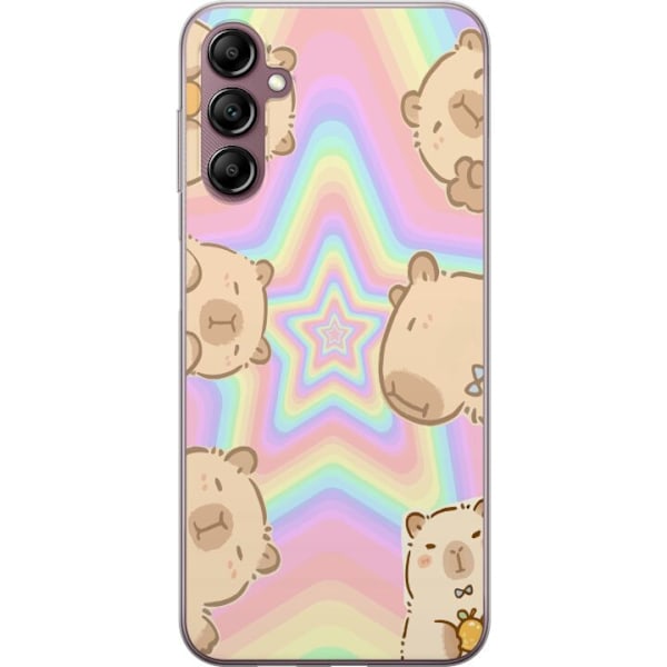 Samsung Galaxy A14 5G Genomskinligt Skal Kawaii Capybara Galaxy Söt Anime Djur Rymdmotiv Kawaii Trend Present TikTok Design