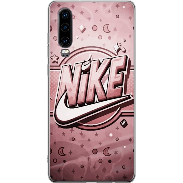 Huawei P30 Gennemsigtig cover Nike Lyserød