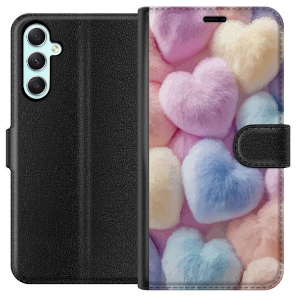 Samsung Galaxy A34 Plånboksfodral Hjärtan Kärlek Grafisk Design Romantiskt Motiv Populärt Symbol Grafiskt Mönster Dekoration