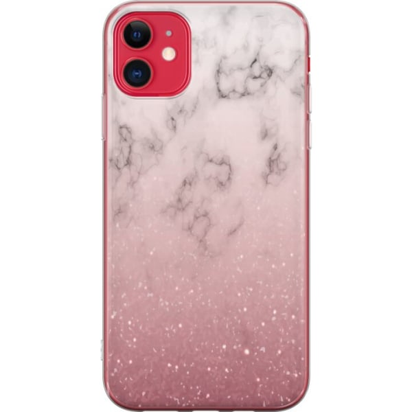Apple iPhone 11 Genomskinligt Skal Glitter och marmor