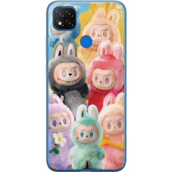 Xiaomi Redmi 9C Genomskinligt Skal Labubu Sketch Style – Handritat monster i tusch