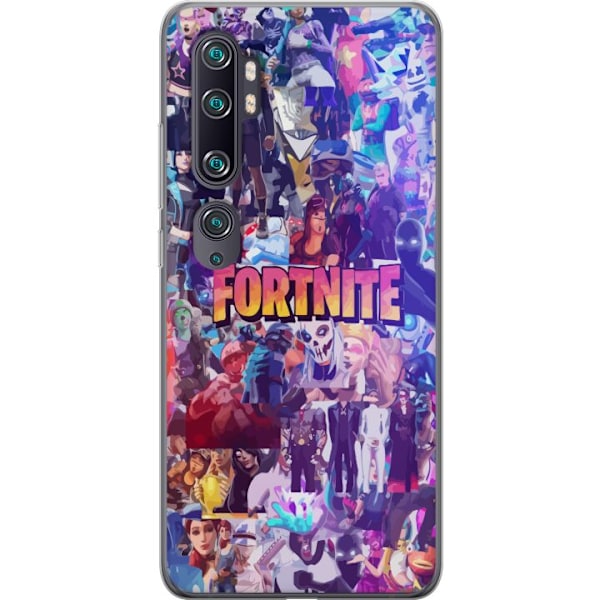 Xiaomi Mi Note 10 Läpinäkyvä kuori Fortnite